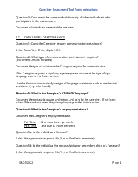 Instructions for Caregiver Assessment Tool (CAT) Form - Pennsylvania, Page 4