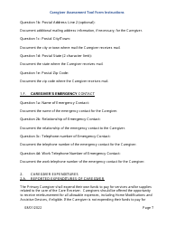 Instructions for Caregiver Assessment Tool (CAT) Form - Pennsylvania, Page 7