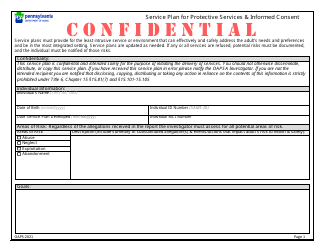 Document preview: Service Plan for Protective Services & Informed Consent - Pennsylvania
