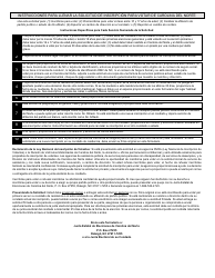Formulario 09W Solicitud De Inscripcion Para Votar En Carolina Del Norte - North Carolina (Spanish), Page 2