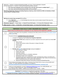 Form DEH:FH-632 Temporary Event Organizer Permit Application - County of San Diego, California, Page 4