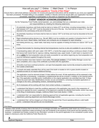 Form DEH:FH-632 Temporary Event Vendor Permit Application - County of San Diego, California, Page 6