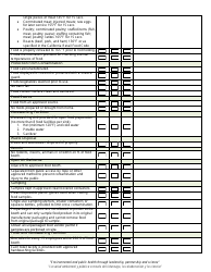 Temporary Food Facility Vendor Self-inspection Checklist - County of San Diego, California, Page 2