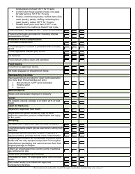 Temporary Food Facility Vendor Self-inspection Checklist - County of San Diego, California (English/Arabic), Page 2