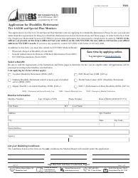 Form F624 Application for Disability Retirement - Tier 6 63/10 and Special Plan Members - New York City