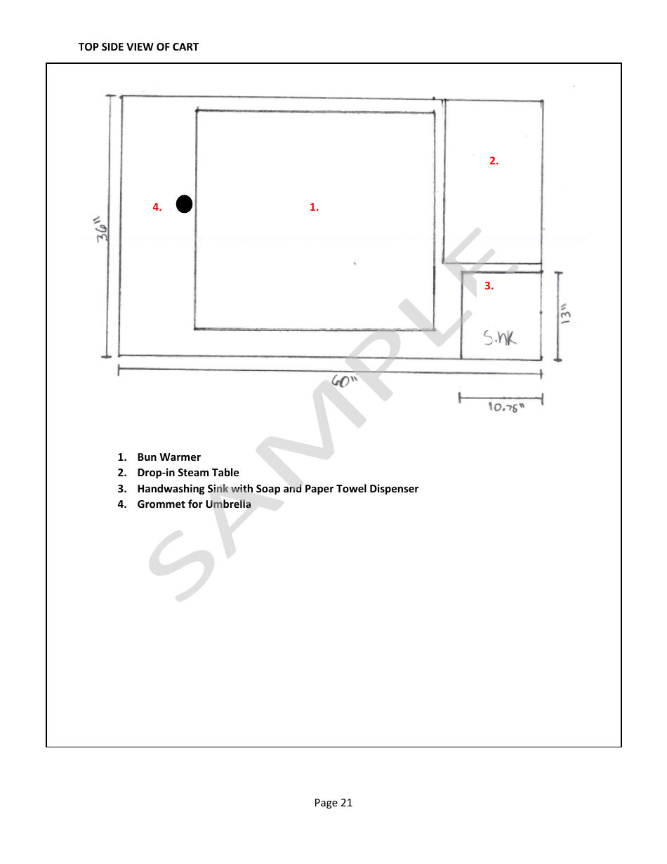 Unpackaged Food Preparation Cart Plan Submittal Package - County of San Diego, California, Page 21