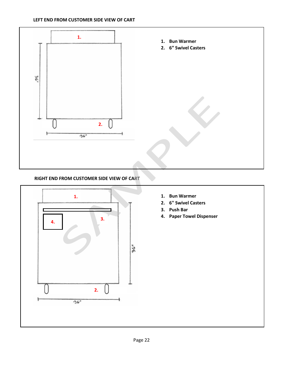 Unpackaged Food Preparation Cart Plan Submittal Package - County of San Diego, California, Page 22