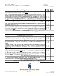 Form 1261 Public Water System Capacity Assessment Form - Mississippi, Page 2