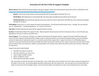 Instructions for Part V Plan for Supports - Virginia, Page 2