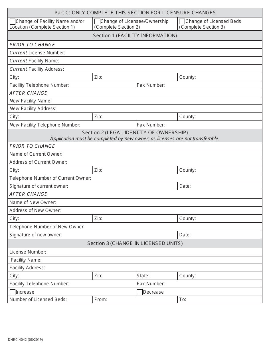 DHEC Form 4042 Licensure Application for Crisis Stabilization Unit - South Carolina, Page 5