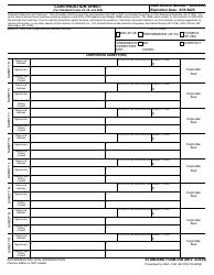 Form SF-25B Continuation Sheet (For Standard Forms 24, 25, and 25a)