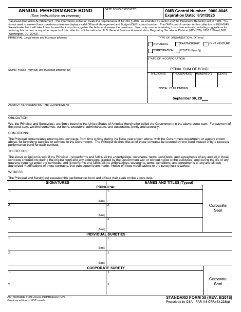 Form SF 35 Fill Out Sign Online And Download Fillable PDF