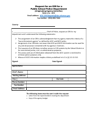 Document preview: Request for an Ori for a Public School Police Department (Originating Agency Identifier) - Arkansas