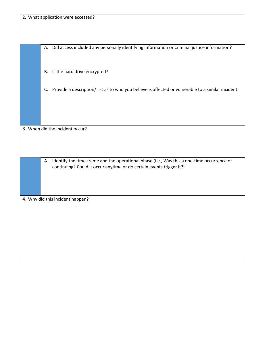 Information Security Incident Report - Arkansas, Page 2