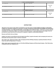 Form SF-275 Reinsurance Agreement in Favor of the United States, Page 2