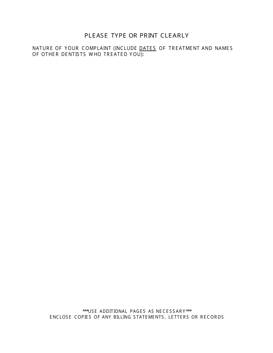 Complaint Form - Oregon, Page 4