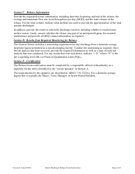 Instructions for Domestic Sewage Treatment Lagoon Non-discharging Facility Release Form - Montana, Page 2