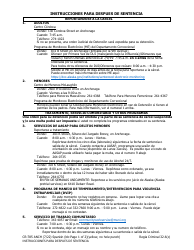 Formulario CR-785 ANCH Instrucciones Para Despues De Sentencia - Alaska (Spanish)