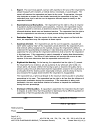 Form PG-115 Notice of Guardianship Hearing (To Interested Persons) - Alaska, Page 2