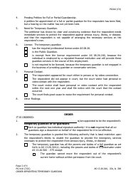 Form PG-410 Order Appointing Temporary Guardian Under as 13.26.301 - Alaska, Page 2