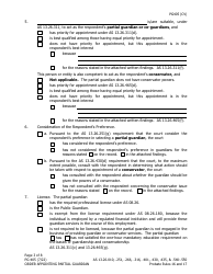 Form PG-405 Order Appointing Partial Guardian - Alaska, Page 3