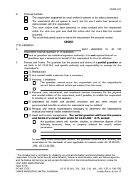 Form PG-405 Order Appointing Partial Guardian - Alaska, Page 4