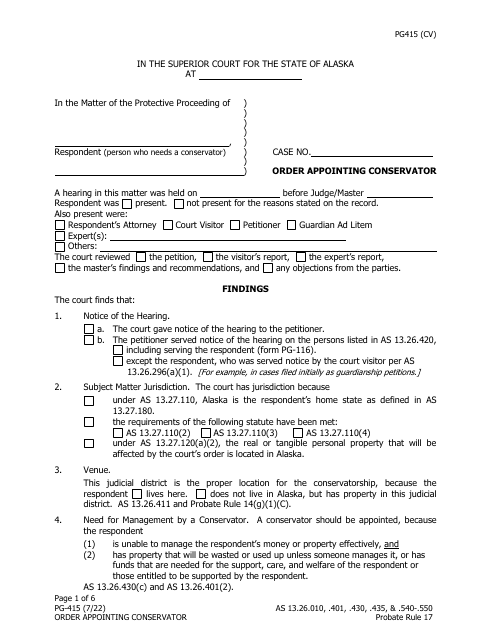 Form PG-415  Printable Pdf