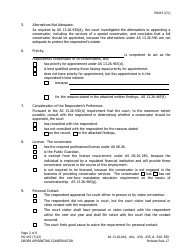 Form PG-415 Order Appointing Conservator - Alaska, Page 2