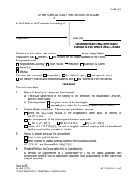 Document preview: Form PG-425 Order Appointing Temporary Conservator Under as 13.26.445 - Alaska