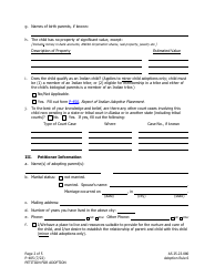 Form P-405 Adoption Petition - Alaska, Page 2