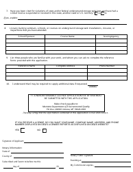 Application for Underground Storage Tank Compliance Inspector - Montana, Page 2