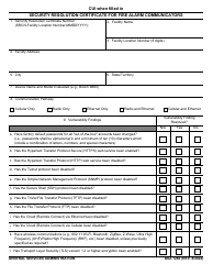 GSA Form 1260 Security Resolution Certificate for Fire Alarm Communicators