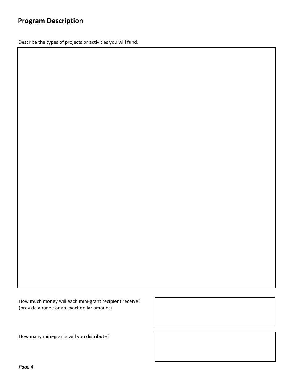 319 Application Form - Mini-Grant Programs - Montana, Page 4