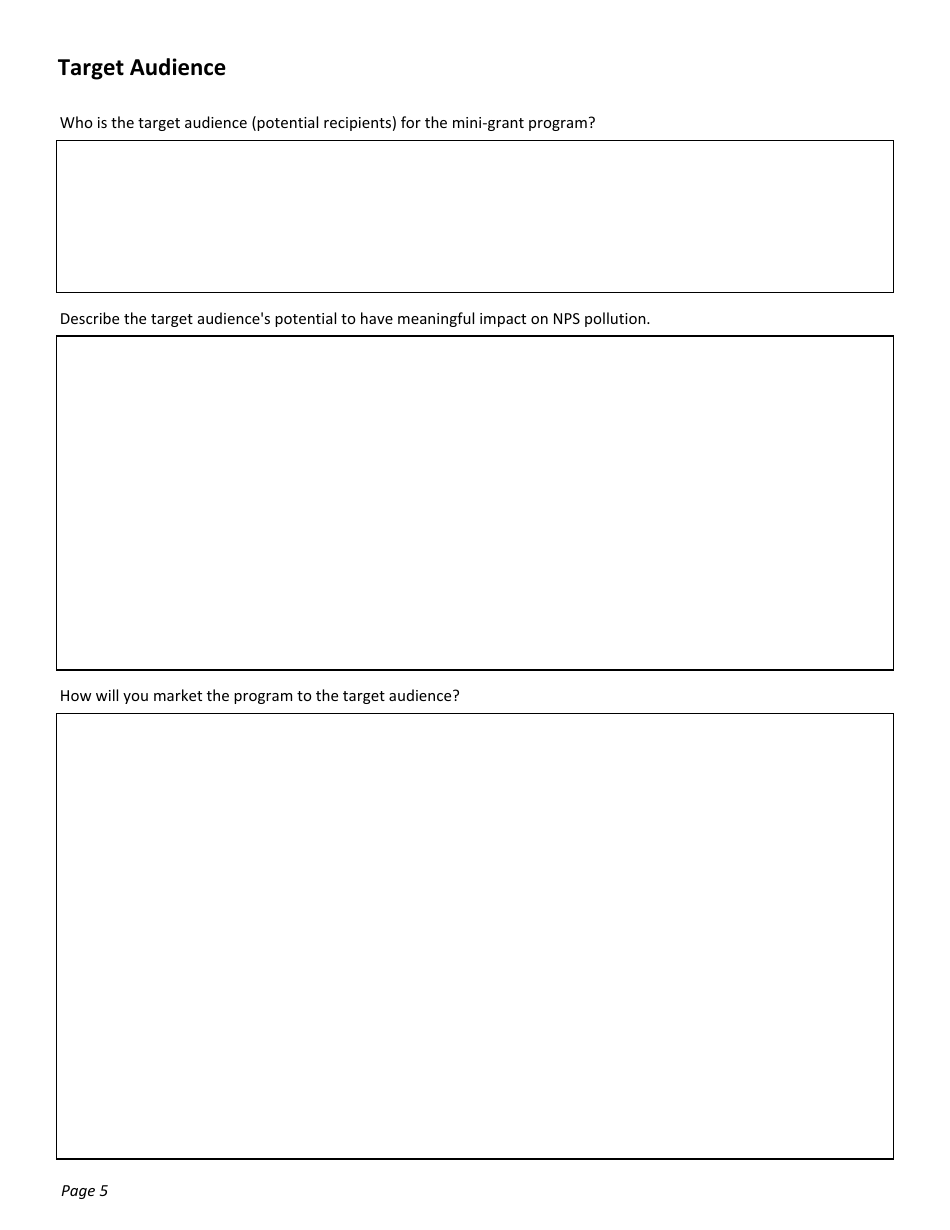 319 Application Form - Mini-Grant Programs - Montana, Page 5