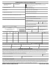 GSA Form 2957 Reimbursable Work Authorization