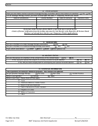 Application for 2nd Temporary Permit - South Dakota, Page 3