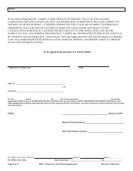 Application for 2nd Temporary Permit - South Dakota, Page 4
