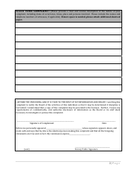 Complaint Form - South Dakota, Page 2