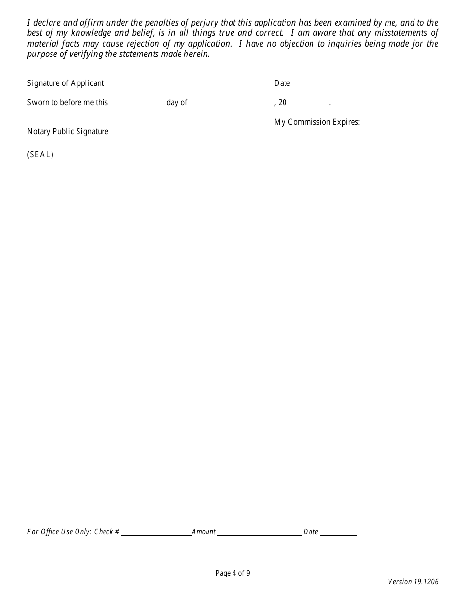 Application for Initial Licensure - Board of Nursing Facility Administrators - South Dakota, Page 4