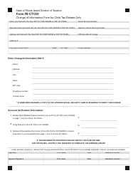 Document preview: Form RI-CTCOI Change of Information Form for Child Tax Rebate Only - Rhode Island, 2022