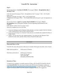 Instructions for Form RI-706 Estate Tax Return - Date of Death on or After 1/1/2015 - Rhode Island, Page 2