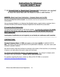 Commercial Subcontractor Registration Application - Arkansas, Page 10