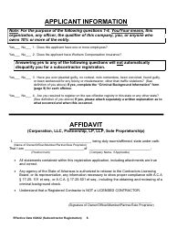 Commercial Subcontractor Registration Application - Arkansas, Page 8