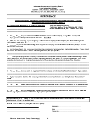Temporary Commercial Licensing Application - Arkansas, Page 5