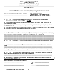 Temporary Commercial Licensing Application - Arkansas, Page 6