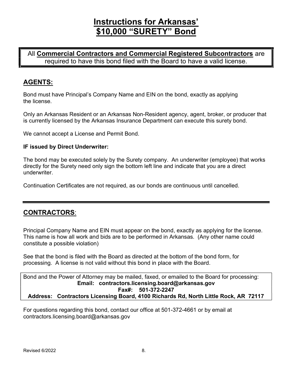 Temporary Commercial Licensing Application - Arkansas, Page 8
