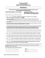 Temporary Residential Builder License Application - Arkansas, Page 3