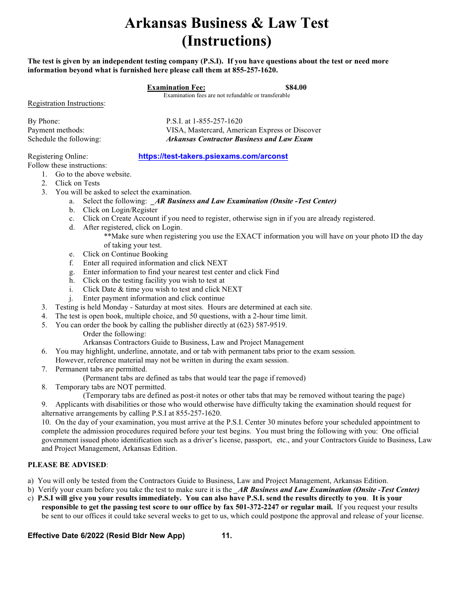Residential Builders New Application - Arkansas, Page 11
