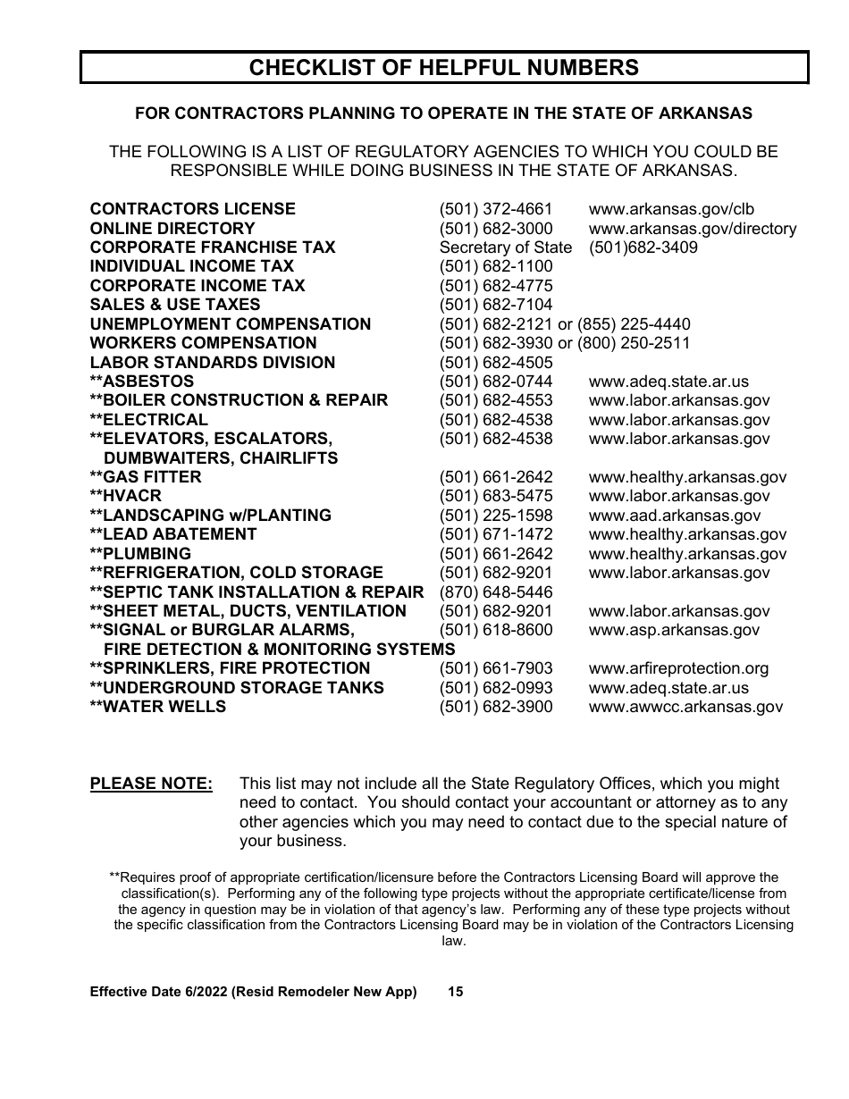 Residential Remodeler New Application - Arkansas, Page 15