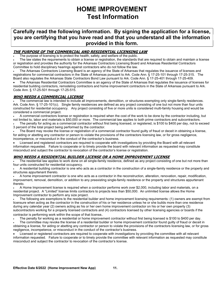 Home Improvement Specialty New Application - Arkansas, Page 11